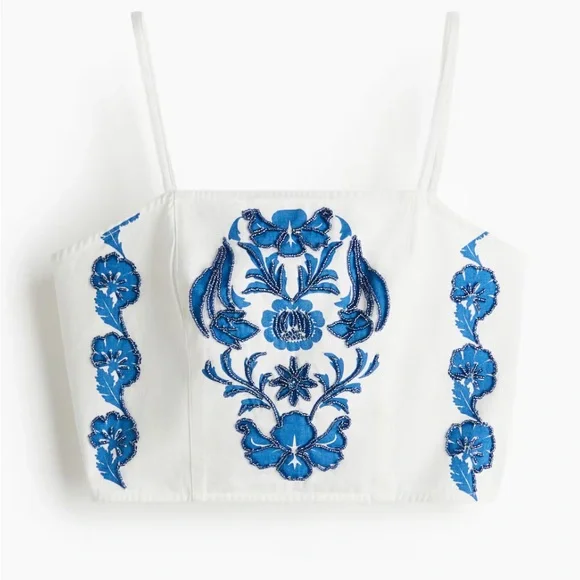 H&M Bead detail strappy top - Picture 2 of 4